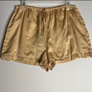 Victoria’s Secret Silk-Like Gold Boxers PJ Shorts
